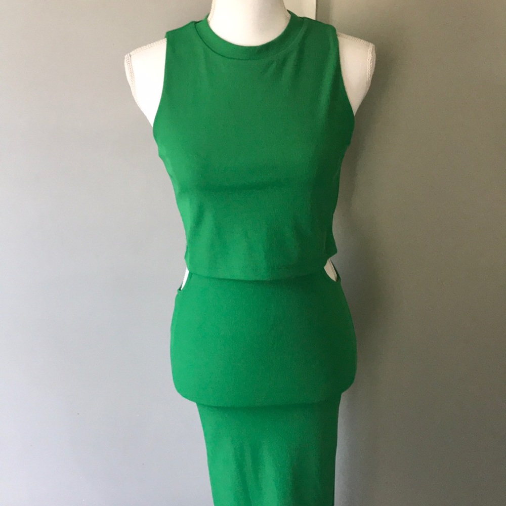 Kelly Green Top Shop Cut Out Dress!